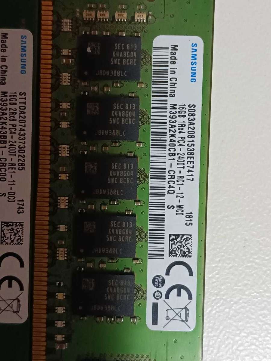 16GB Samsung DDR4 ECC Server Memory