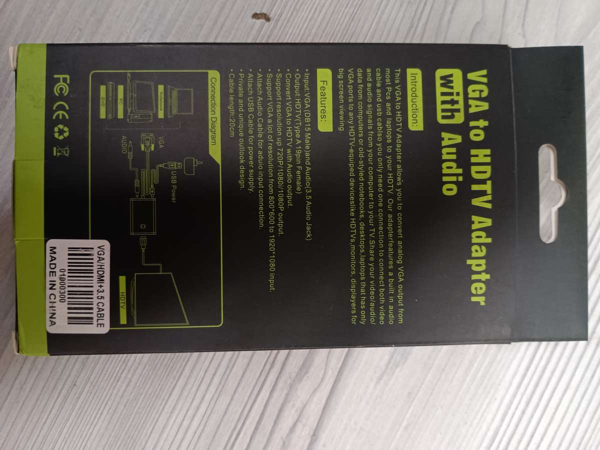 Vga to HDMI adapter with audio