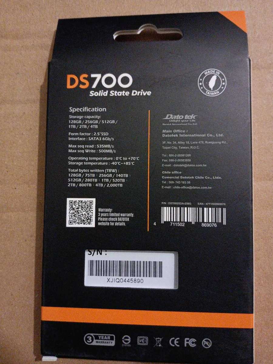 Dato DS700 256Gb SSD Drive