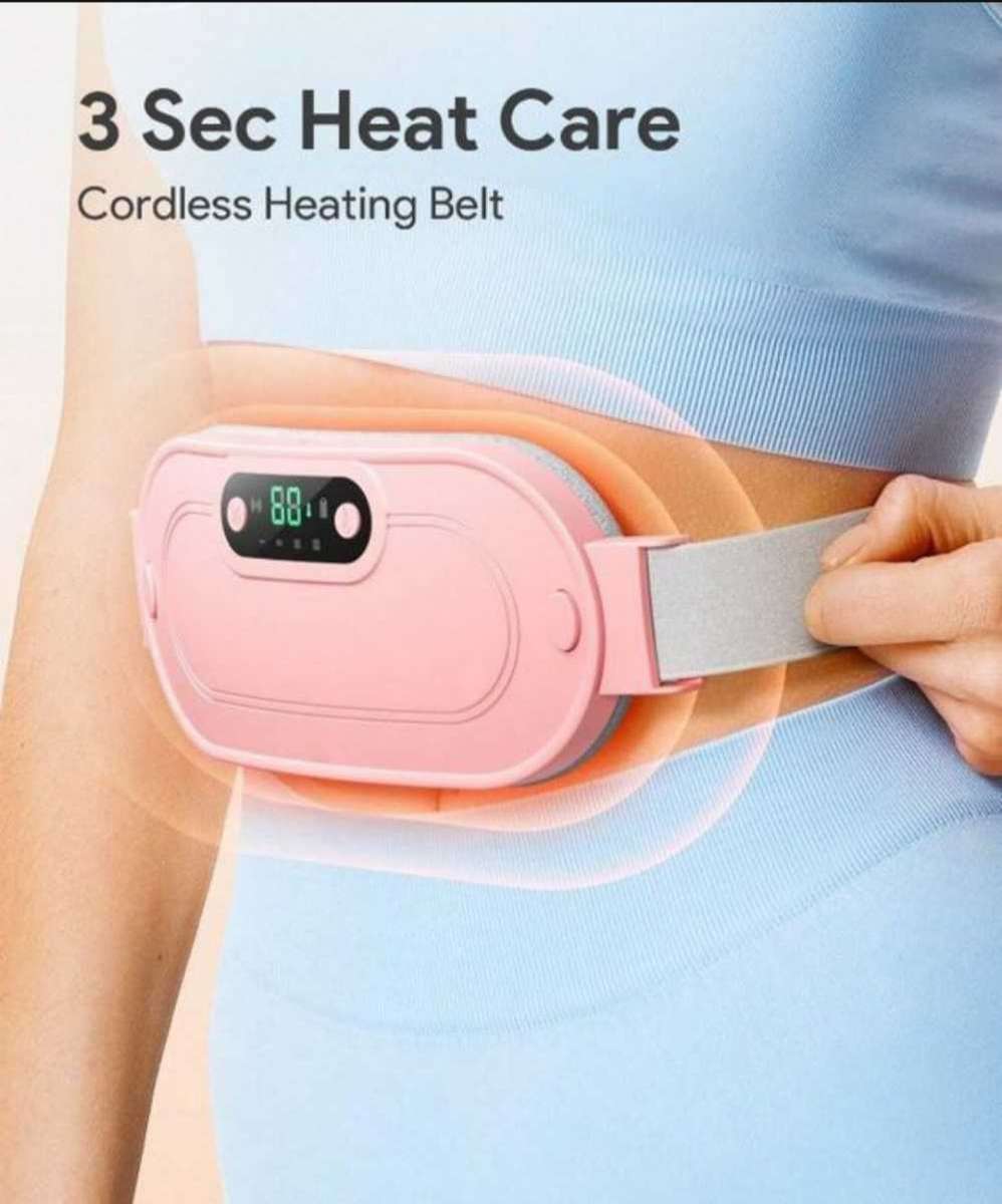 Cordless Menstrual Heating Belt With LED Smart Display - Pink