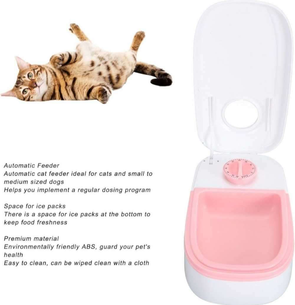 Automatic Timing Pet Feeder 350ml For Multiple Dogs & Cats