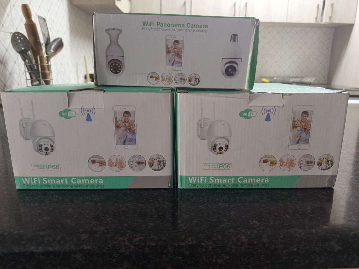 Bundle of 3 WiFi Cameras (untested) sold as is