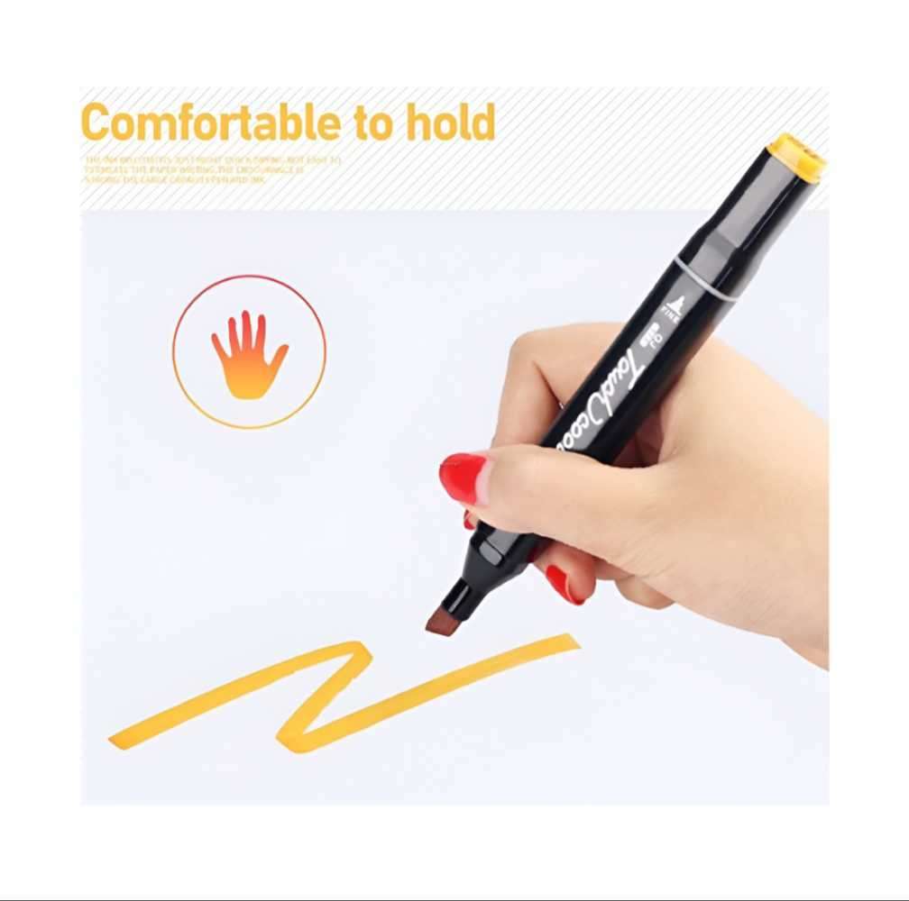 80-Piece Multi-Colored Portable Marker Pen Set with Carrying Bag