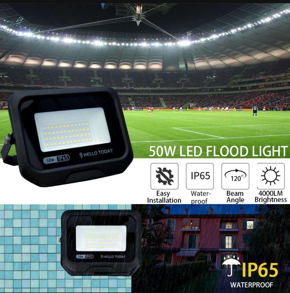 50W LED Flood Light Outdoor IP65 Waterproof Super Bright Lights