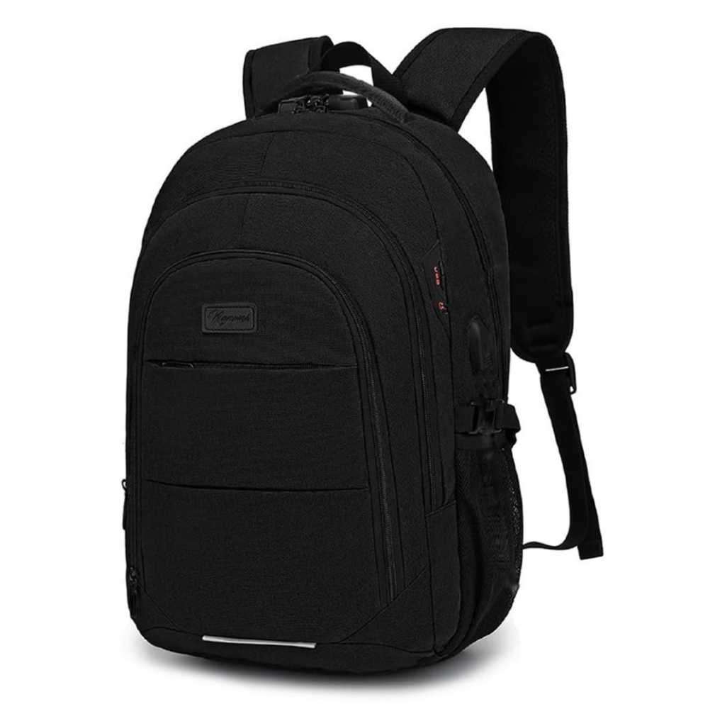 35L Laptop Backpack with USB Charging Port Waterproof For Travel/ Student