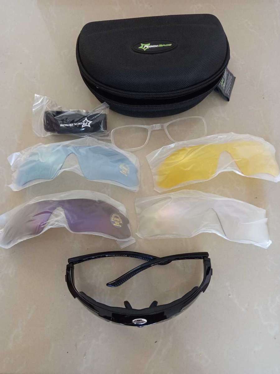 Rockbros Polarized Multi-Lens Cycling Glasses - Black