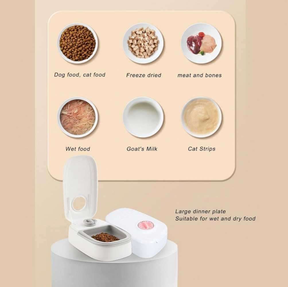 Automatic Timing Pet Feeder 350ml For Multiple Dogs & Cats