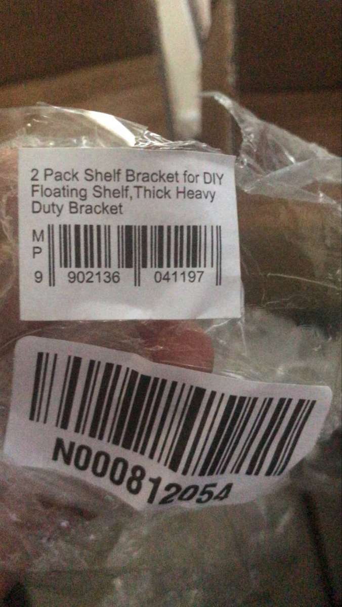 Wood Floating Shelves 2-Set with Metal Brackets for Office/Gym/Home - Woodgrain-Brown