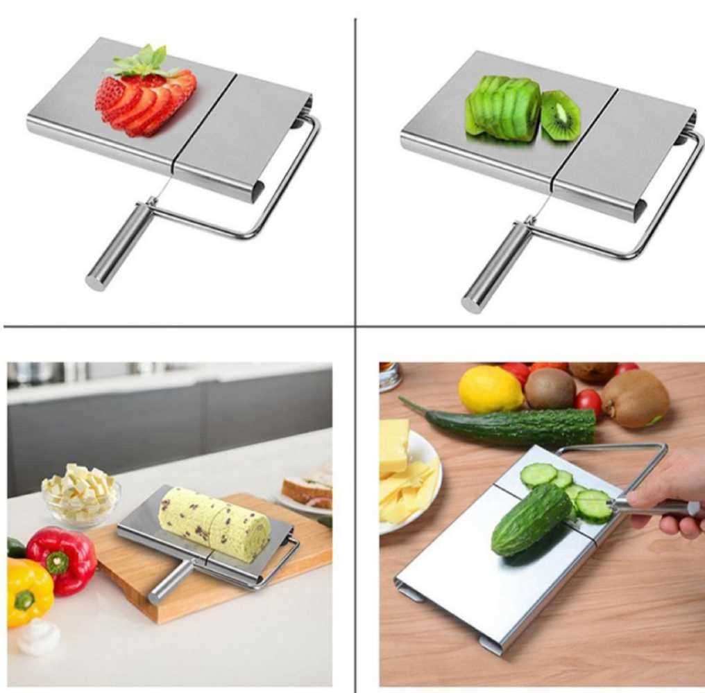 Kitchen Gift Multifunctional Stainless Steel Cheese Slicer - 21x12x24.5cm