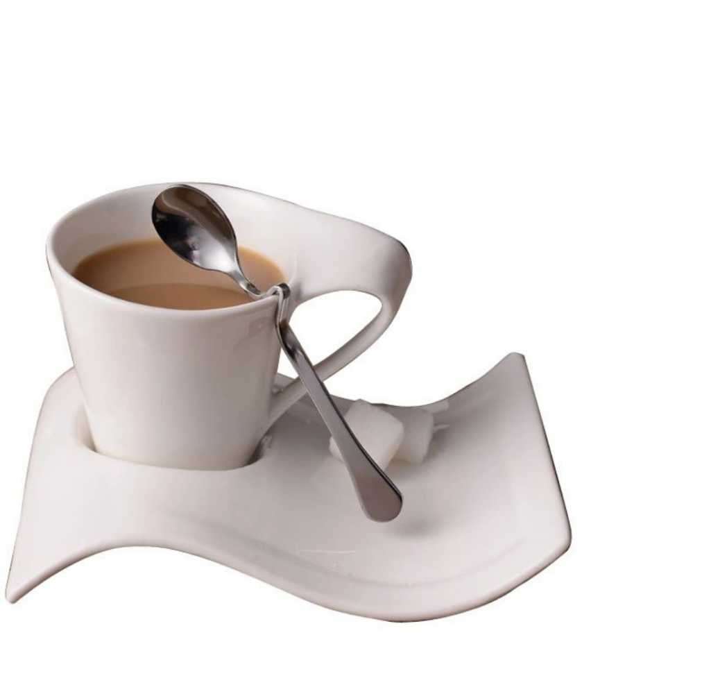 Elegant Wave Tea Set- 12 Piece Cup & Saucer