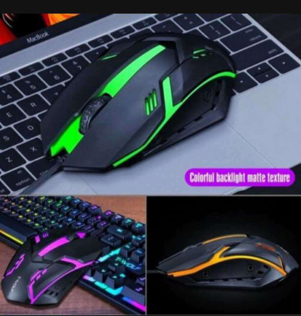 TF 200 Rainbow Backlit Game Keyboard And Mouse Set