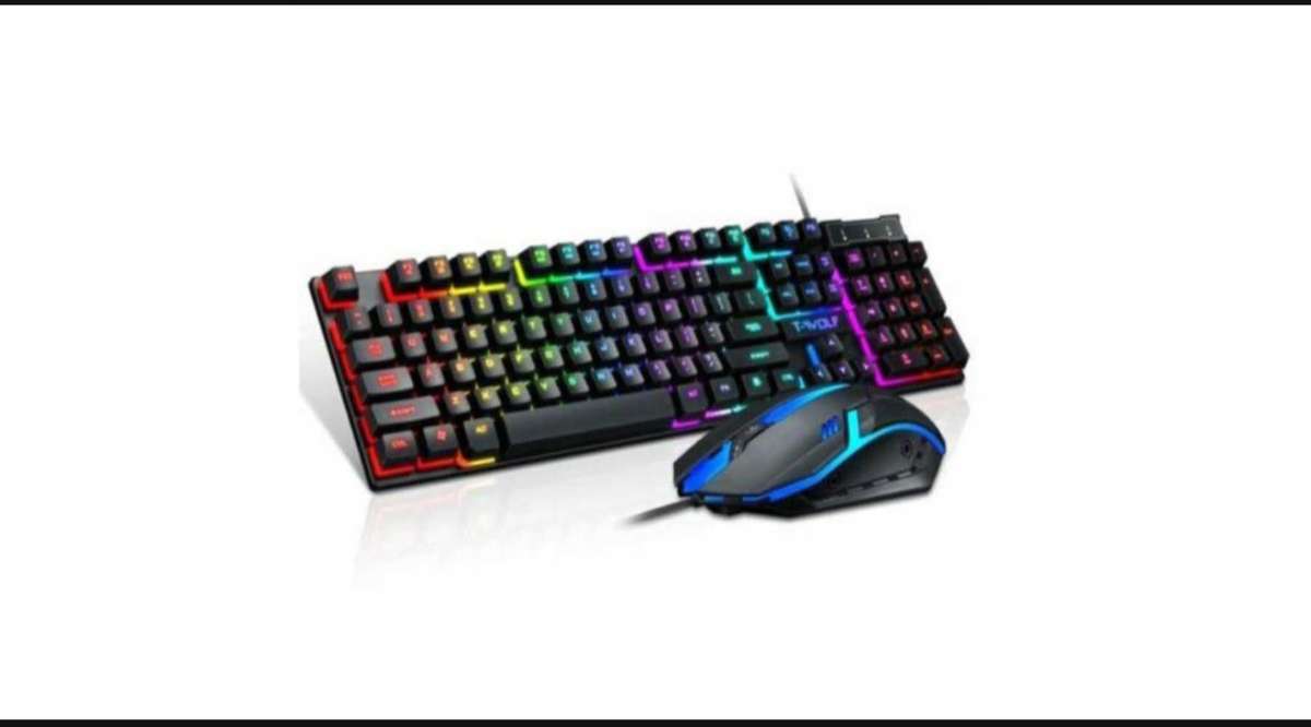 TF 200 Rainbow Backlit Game Keyboard And Mouse Set