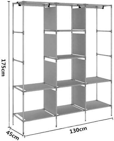 Portable Closet Wardrobe for Bedroom Clothes Storage with Dustproof Cover