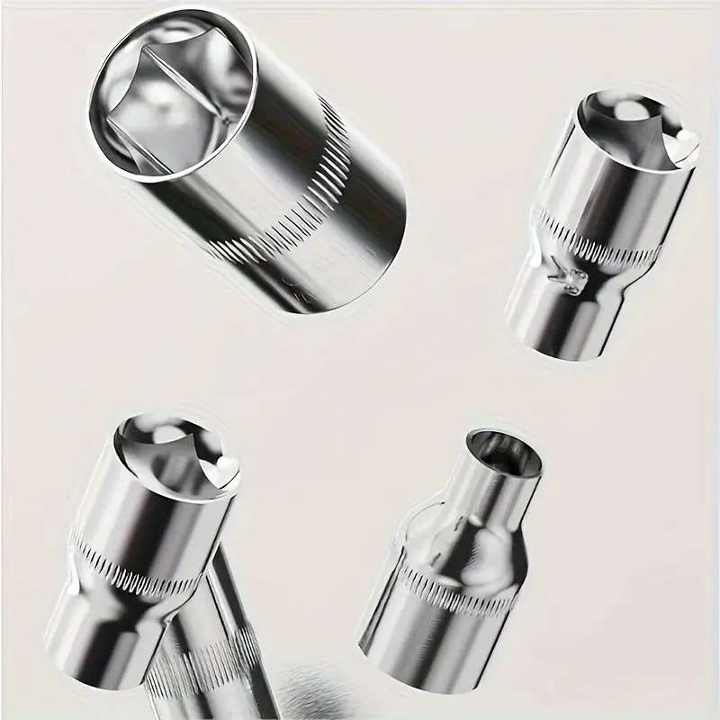 46-Piece Comprehensive Car Repair Tool Kit - 1/4 Inch Drive Socket Ratchet Wrench Set Auto Repairing