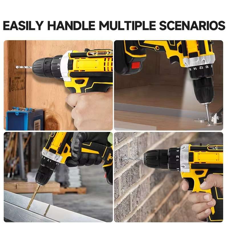Tools cordless electric impact drill Multi-functional Household Cordless Drills & Screwdriver Impact