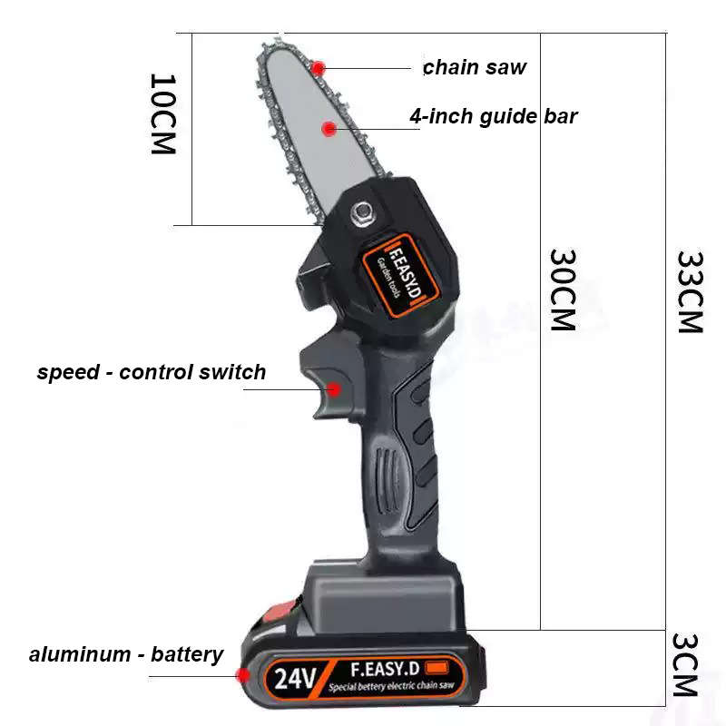 24V Mini Electric Chainsaw Rechargeable Lithium Battery Portable Electric Saw  mini handheld lithium