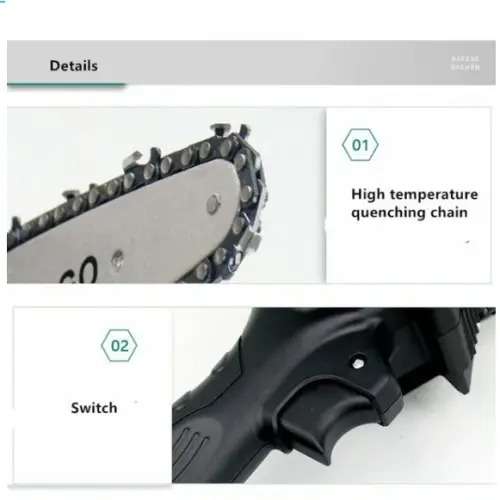 24V Mini Electric Chainsaw Rechargeable Lithium Battery Portable Electric Saw  mini handheld lithium