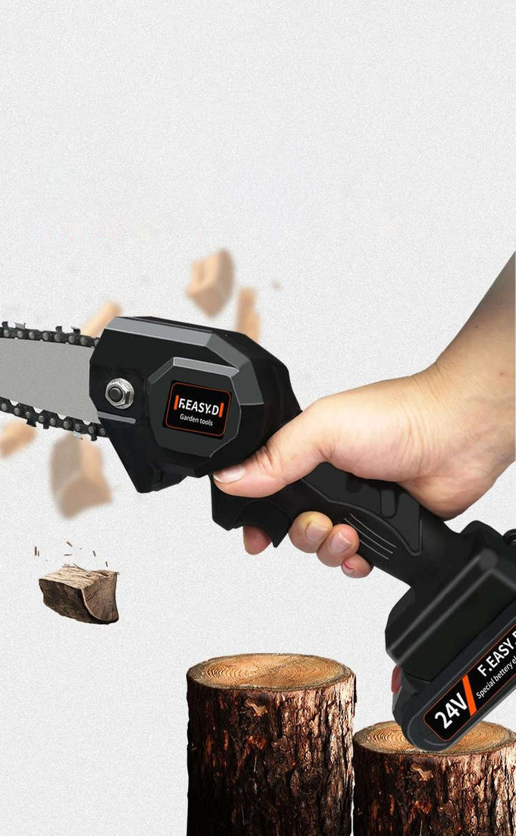 24V Mini Electric Chainsaw Rechargeable Lithium Battery Portable Electric Saw  mini handheld lithium