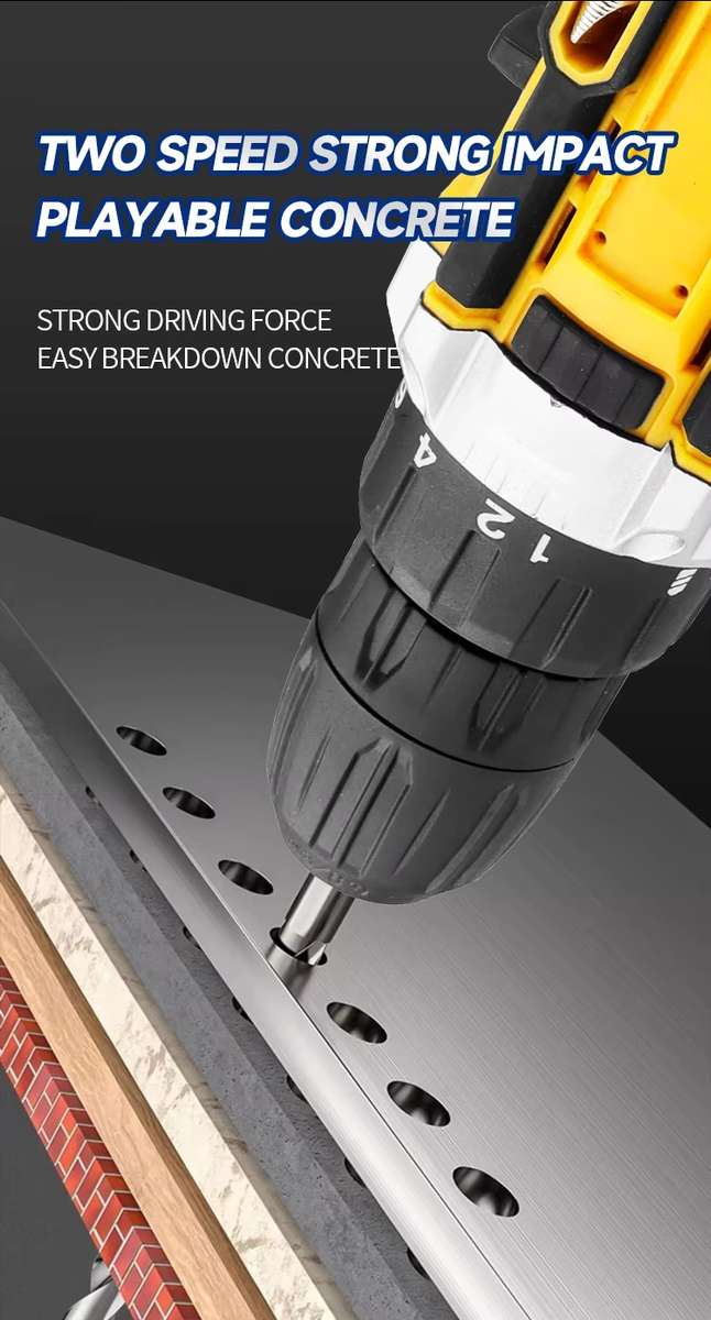 Tools cordless electric impact drill Multi-functional Household Cordless Drills & Screwdriver Impact