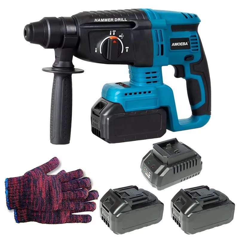 Cordless Brushless Electric  Variable Speed Hammer Drill Concrete Broken Hammer Rock Drilling