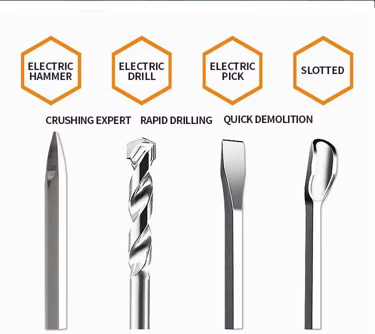 Cordless Brushless Electric  Variable Speed Hammer Drill Concrete Broken Hammer Rock Drilling