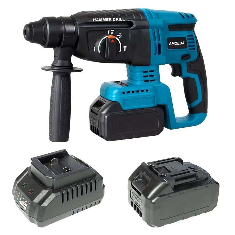 Cordless Brushless Electric  Variable Speed Hammer Drill Concrete Broken Hammer Rock Drilling