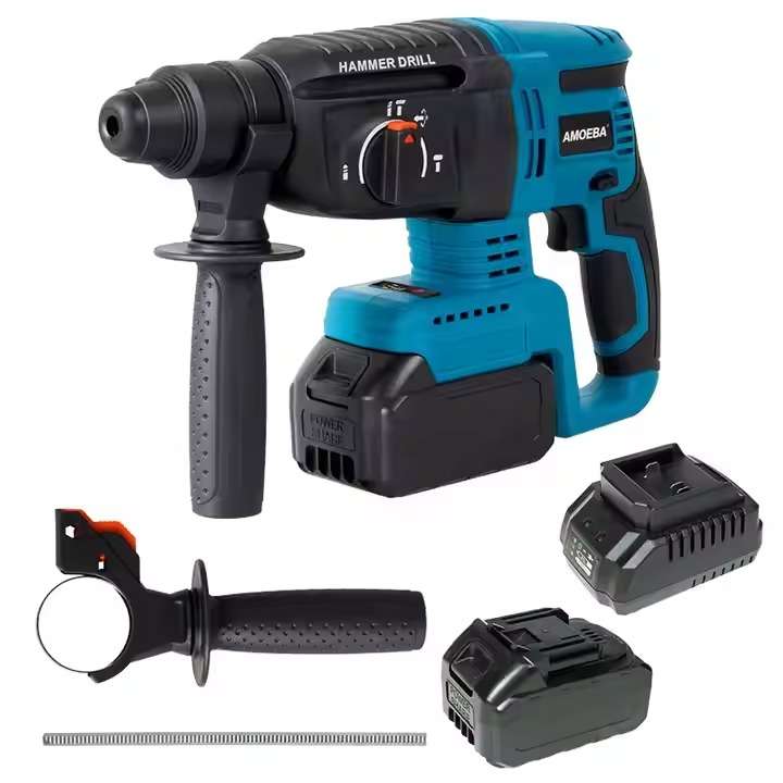 Cordless Brushless Electric  Variable Speed Hammer Drill Concrete Broken Hammer Rock Drilling