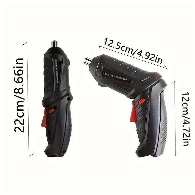 Cordless Electric Drill  Screwdriver Multi-Head, Dual-Purpose Rechargeable Lithium Battery