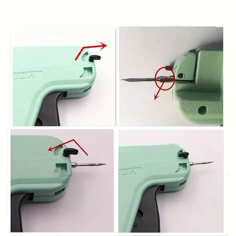 1set Tagging Gun Clothes Retail Price Label Standard Tag Attacher Set  5 Needles 1000pcs Barbs
