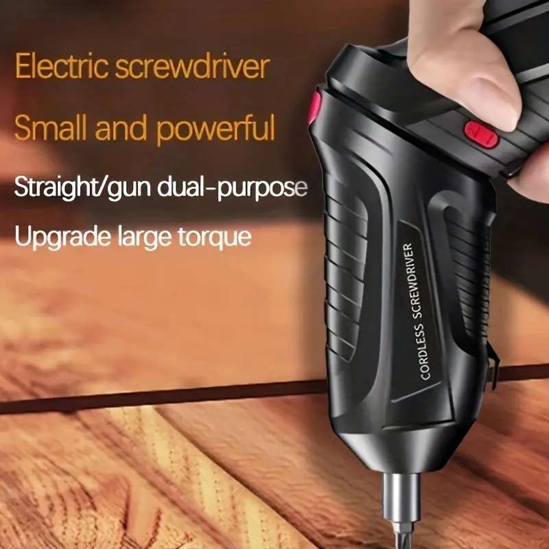 Cordless Electric Drill  Screwdriver Multi-Head, Dual-Purpose Rechargeable Lithium Battery