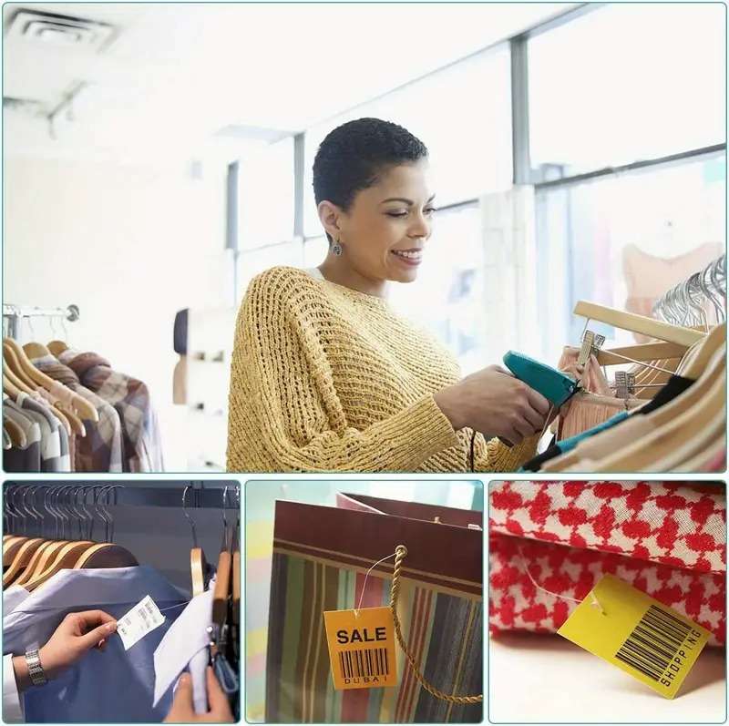 1set Tagging Gun Clothes Retail Price Label Standard Tag Attacher Set  5 Needles 1000pcs Barbs