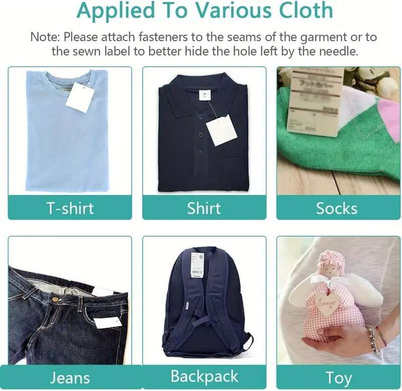 1set Tagging Gun Clothes Retail Price Label Standard Tag Attacher Set  5 Needles 1000pcs Barbs