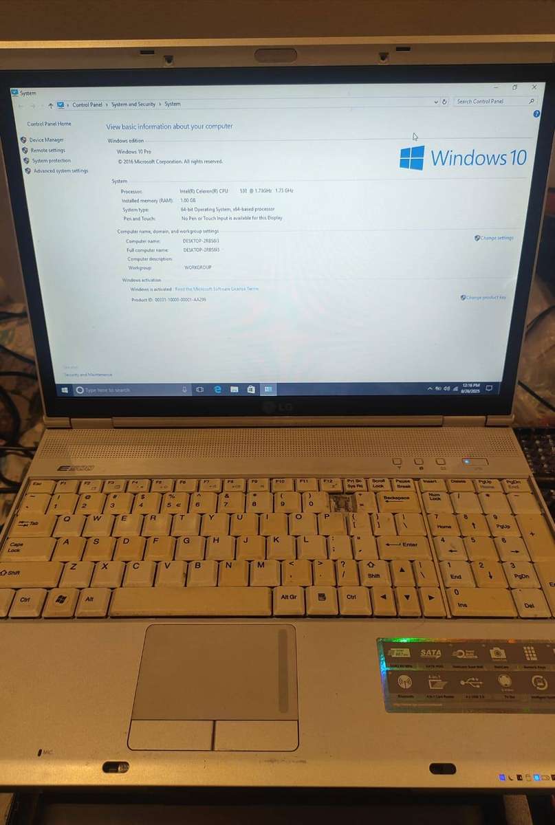 LG E500 Intel Celeron 15.6" Display 1GB Ram 320GB HDD Windows 10