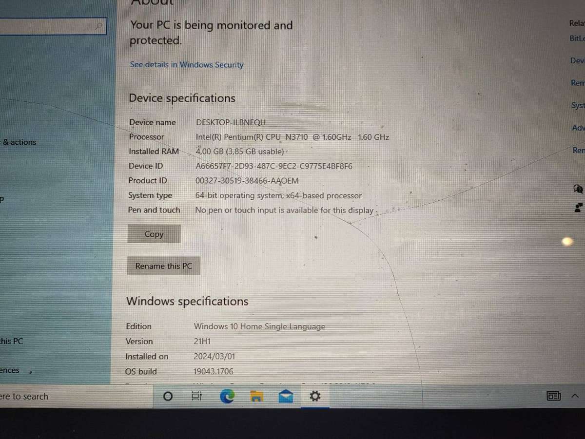 HP 14 2 in 1 Intel Pentium CPU 14" Touch 360 Degree Rotation 4GB Ram 500GB HD Windows 10