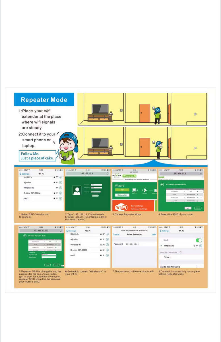 Wireless wifi signal booster extender