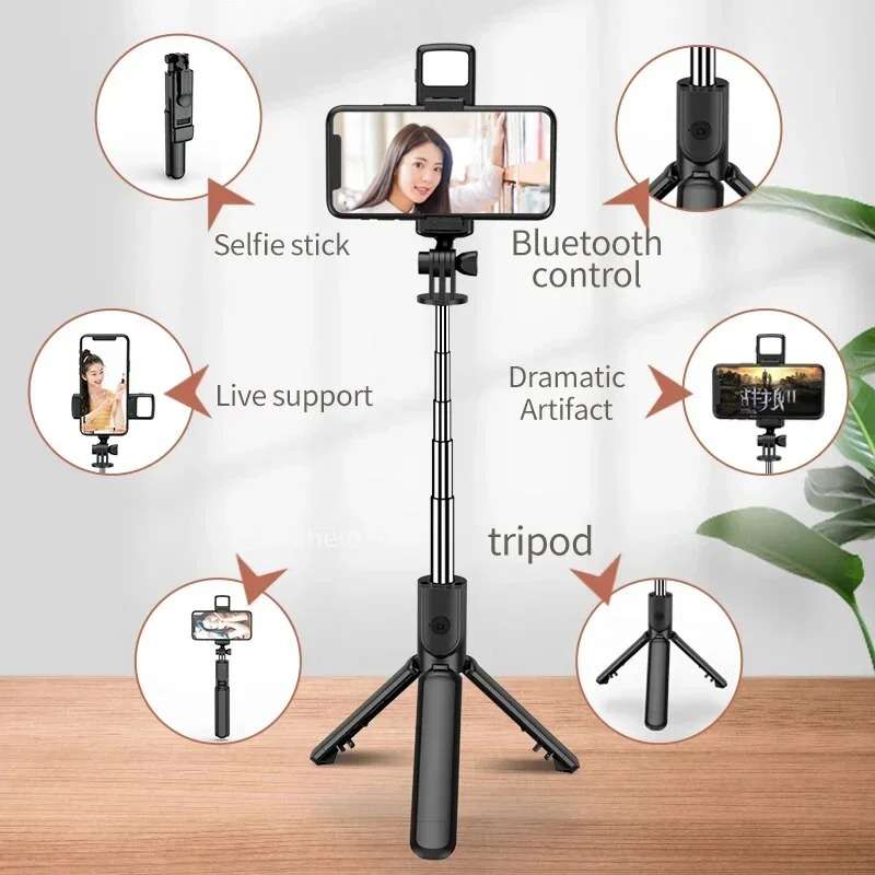 Selfle stick with Bluetooth remote and tripod stand