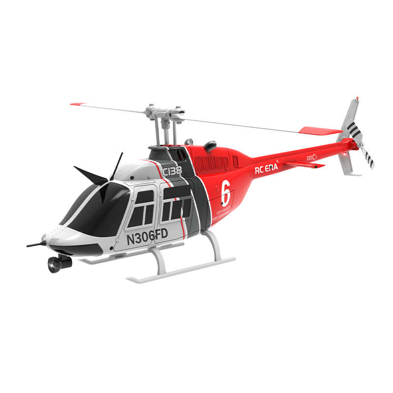 RC-ERA C-138 Bell 206 Pro Gyro Stabilised - RTF Helicopter (Red)