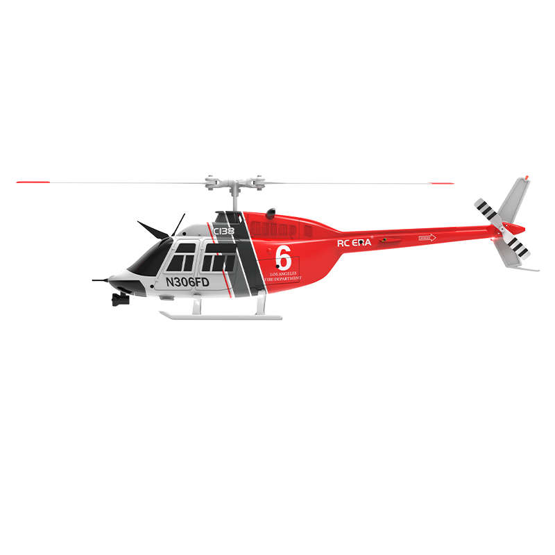 RC-ERA C-138 Bell 206 Pro Gyro Stabilised - RTF Helicopter (Red)