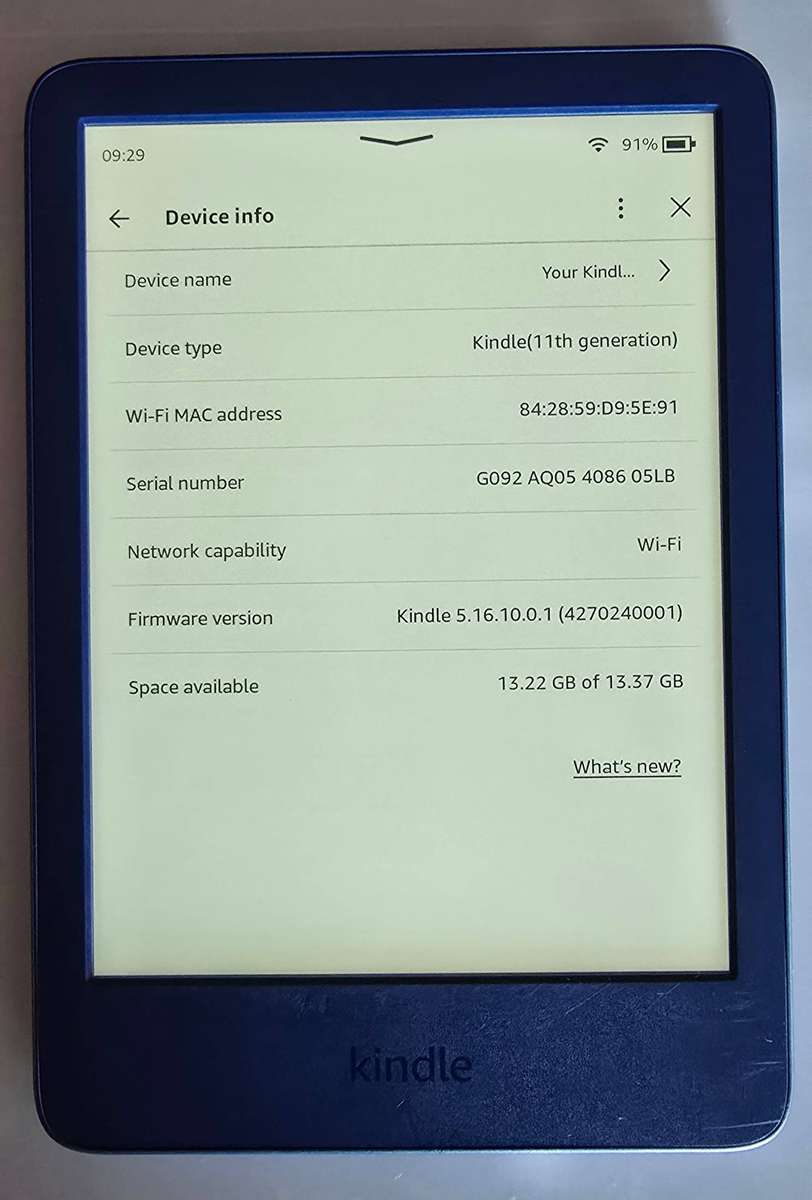Amazon Kindle 11th Gen 16GB Wi-Fi.