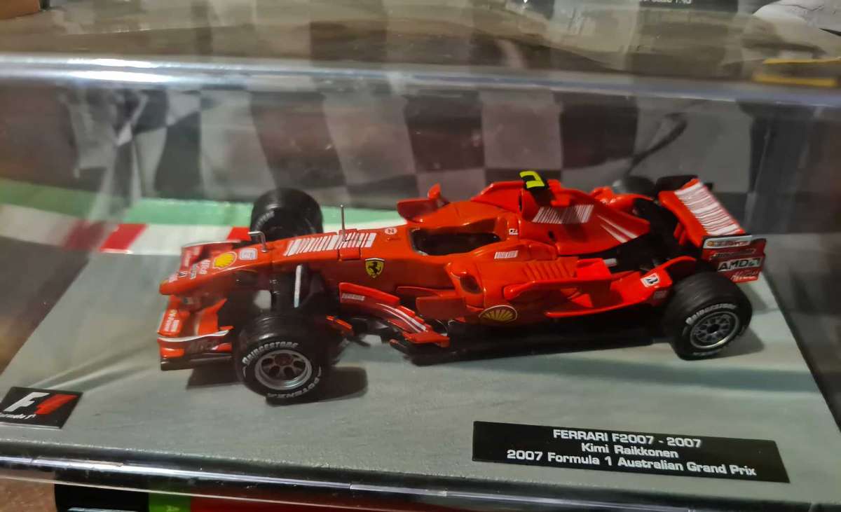 Scale model of the Ferrari F2007 Formula One car, driven by Kimi Räikkönen in the 2007 season