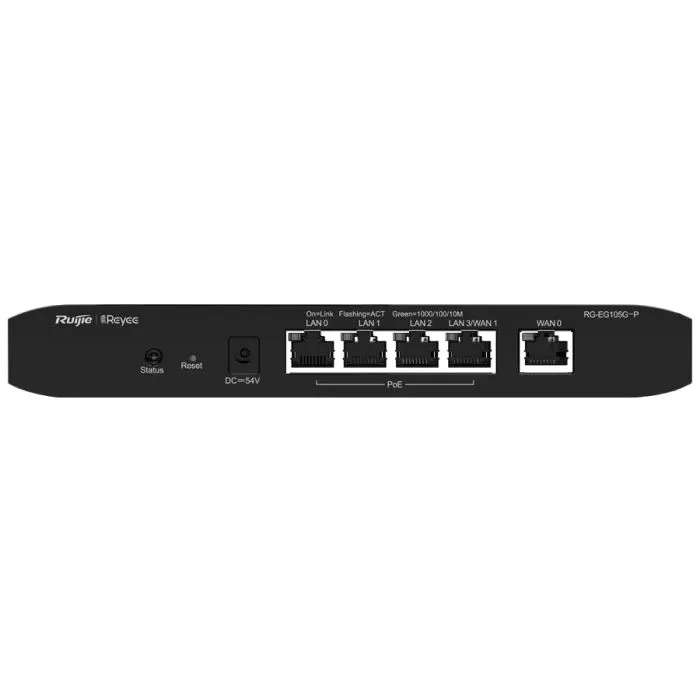 Reyee RG-EG105GP 5 Port Gigabit 2 WAN 4 PoE 54W Cloud Router