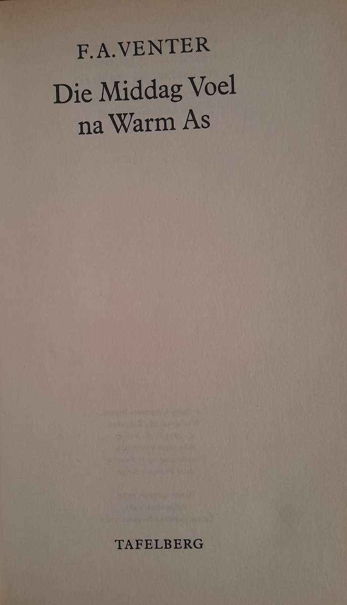 F.A. Venter - set of five books