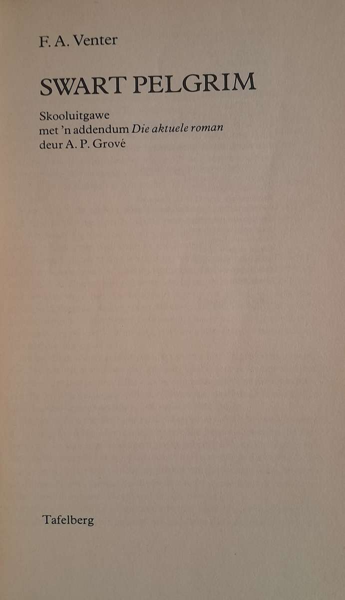 F.A. Venter - set of five books