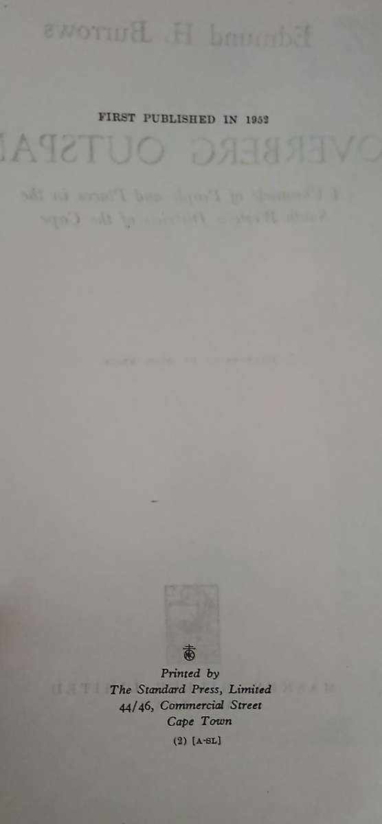 Overberg Outspan & Overberg Odyssey - by Edmund H. Burrows