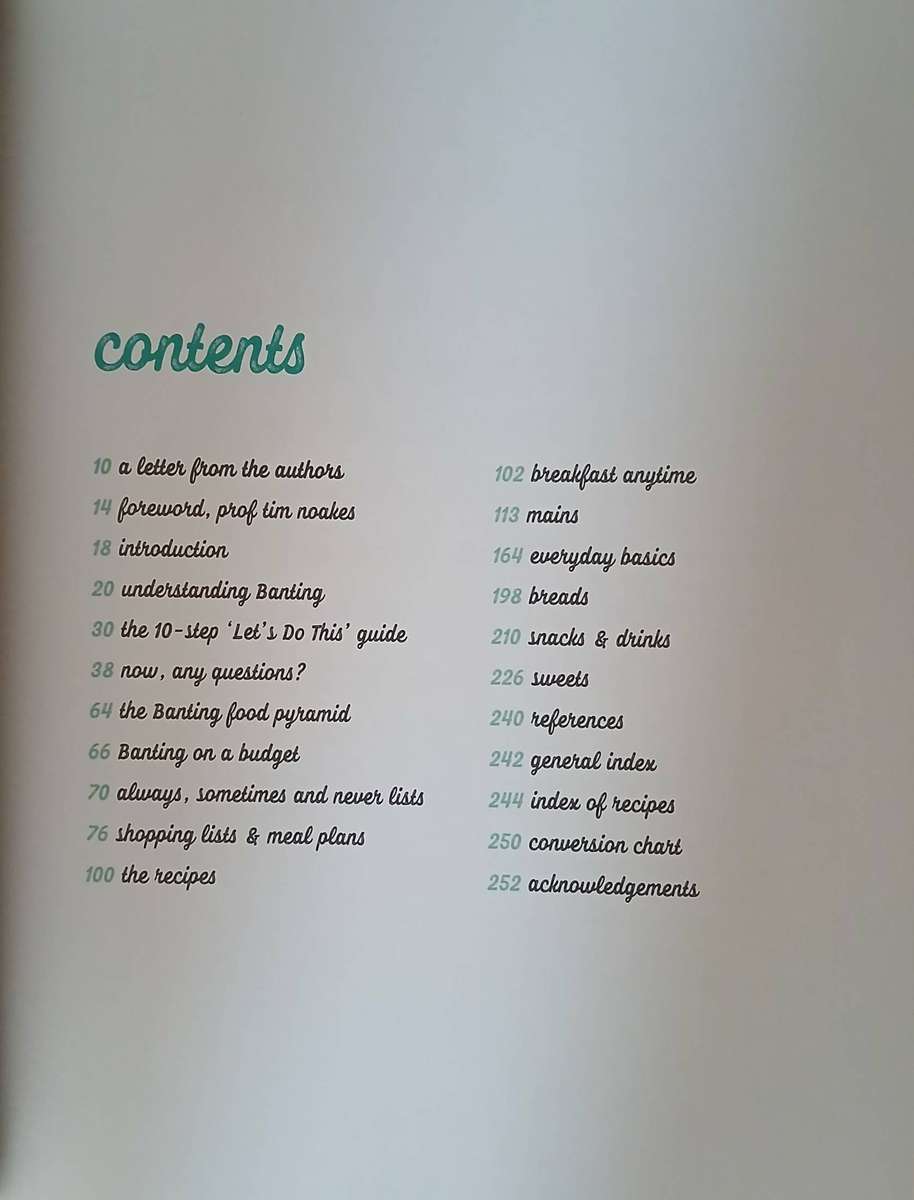 BANTING - 7 day meal plans