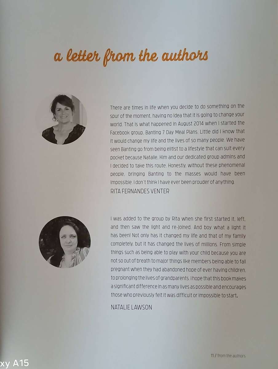 BANTING - 7 day meal plans