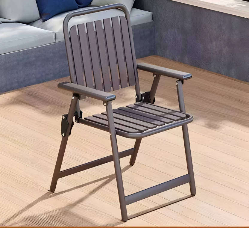 Aluminium Folding Camping Chair  Slatted Design, Ergonomic, Lightweight & Portable