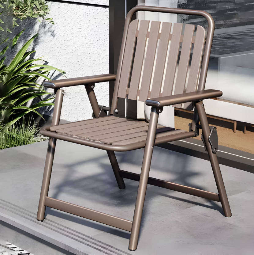 Aluminium Folding Camping Chair  Slatted Design, Ergonomic, Lightweight & Portable