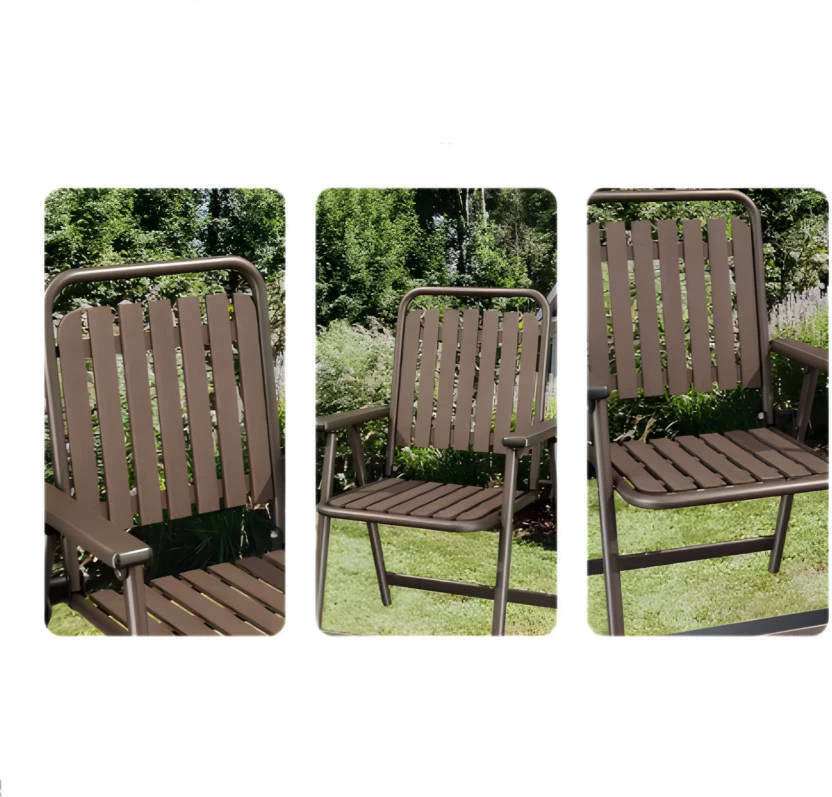 Aluminium Folding Camping Chair  Slatted Design, Ergonomic, Lightweight & Portable
