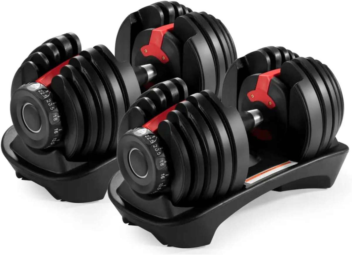 Adjustable Dumbbell Weight Set  2.5kg to 24kg (Replaces 15 Sets) for Home Gym